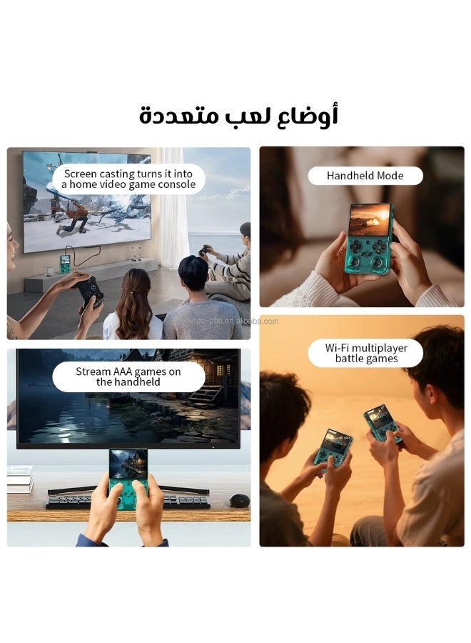 أنبيرنيك جهاز ألعاب محمول Anbernic RG 35XXPRO بشاشة IPS مقاس 3.5 بوصة ونظام Linux ومحاكي وحدة تحكم ألعاب الفيديو المحمولة ومخرج HD سعة 64 جيجابايت - أسود - Image 5